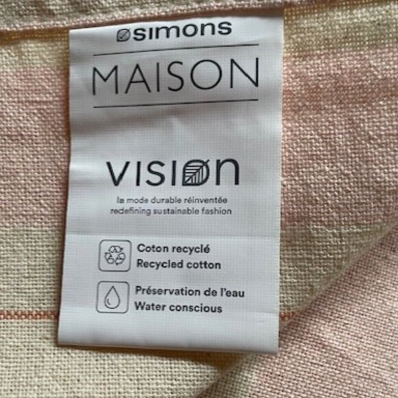NWT SIMONS Pink Stripe Organic Cotton Tea Towel set of 2 50cm x 70cm - Picture 4 of 6